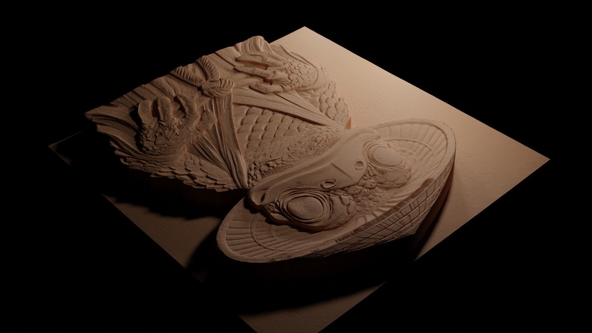 Kappa CNC 3d Print High Relief Sand Casting 3D print model_3