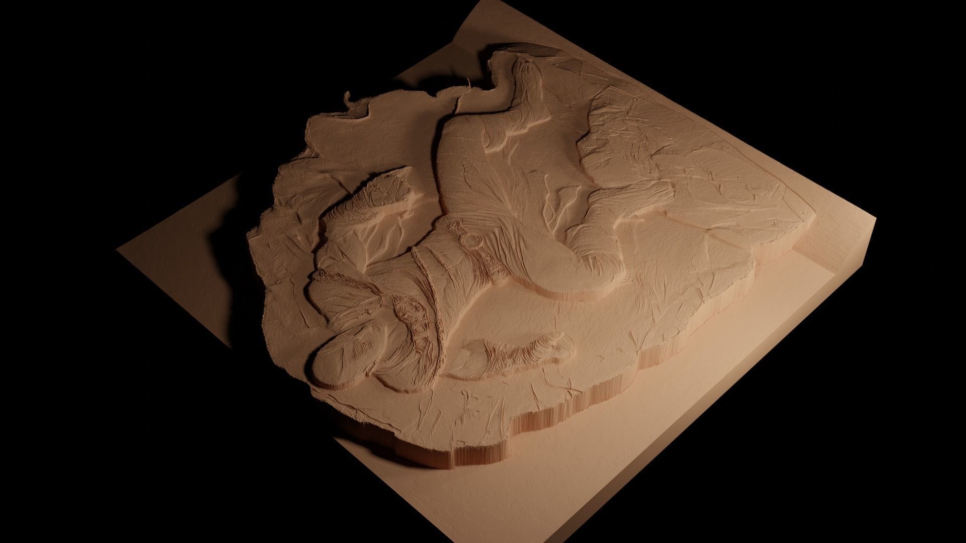 Kain Legacy of Kain CNC 3d Print High Relief Sand Casting 3D print model_4