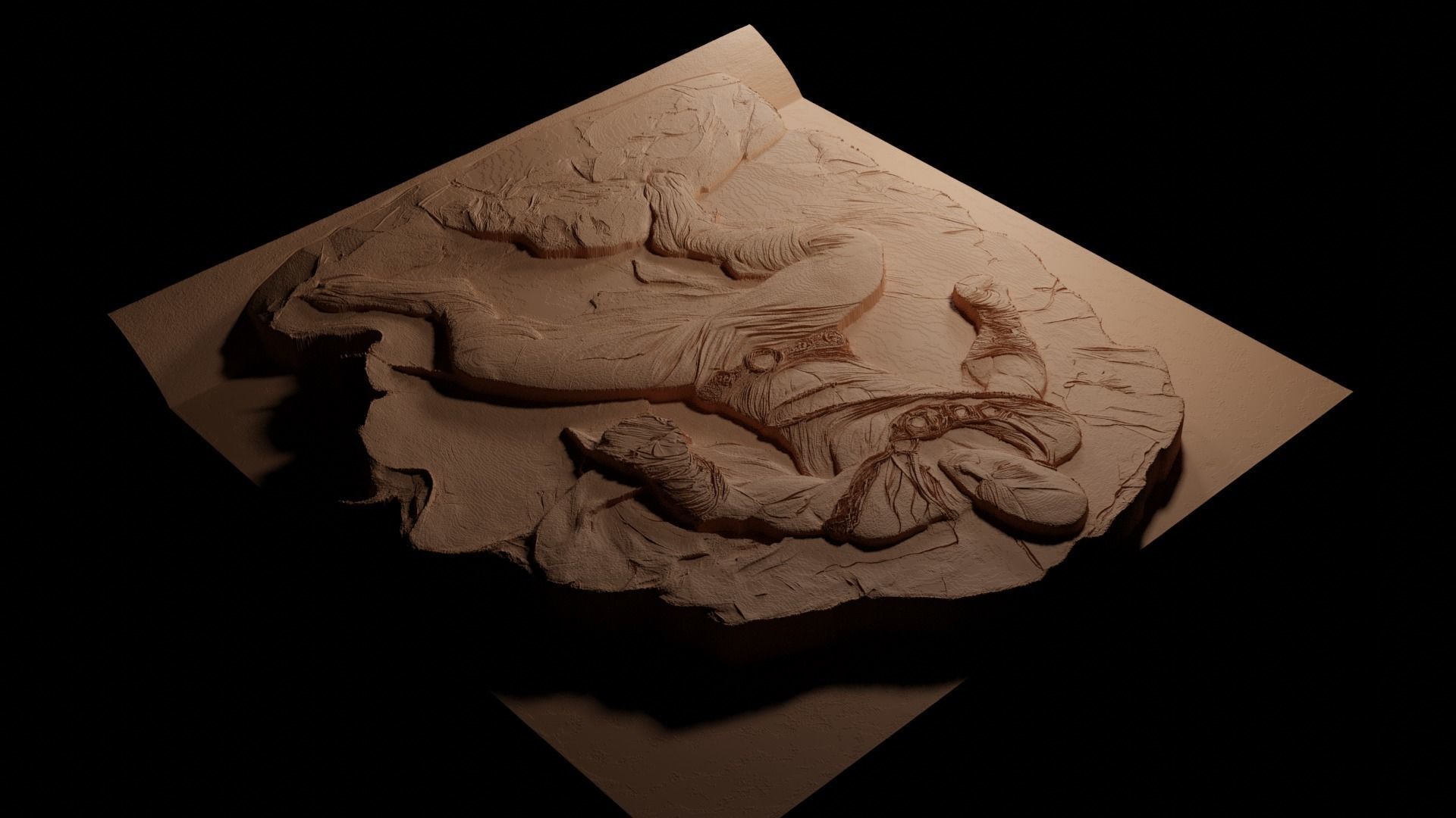 Kain Legacy of Kain CNC 3d Print High Relief Sand Casting 3D print model_3