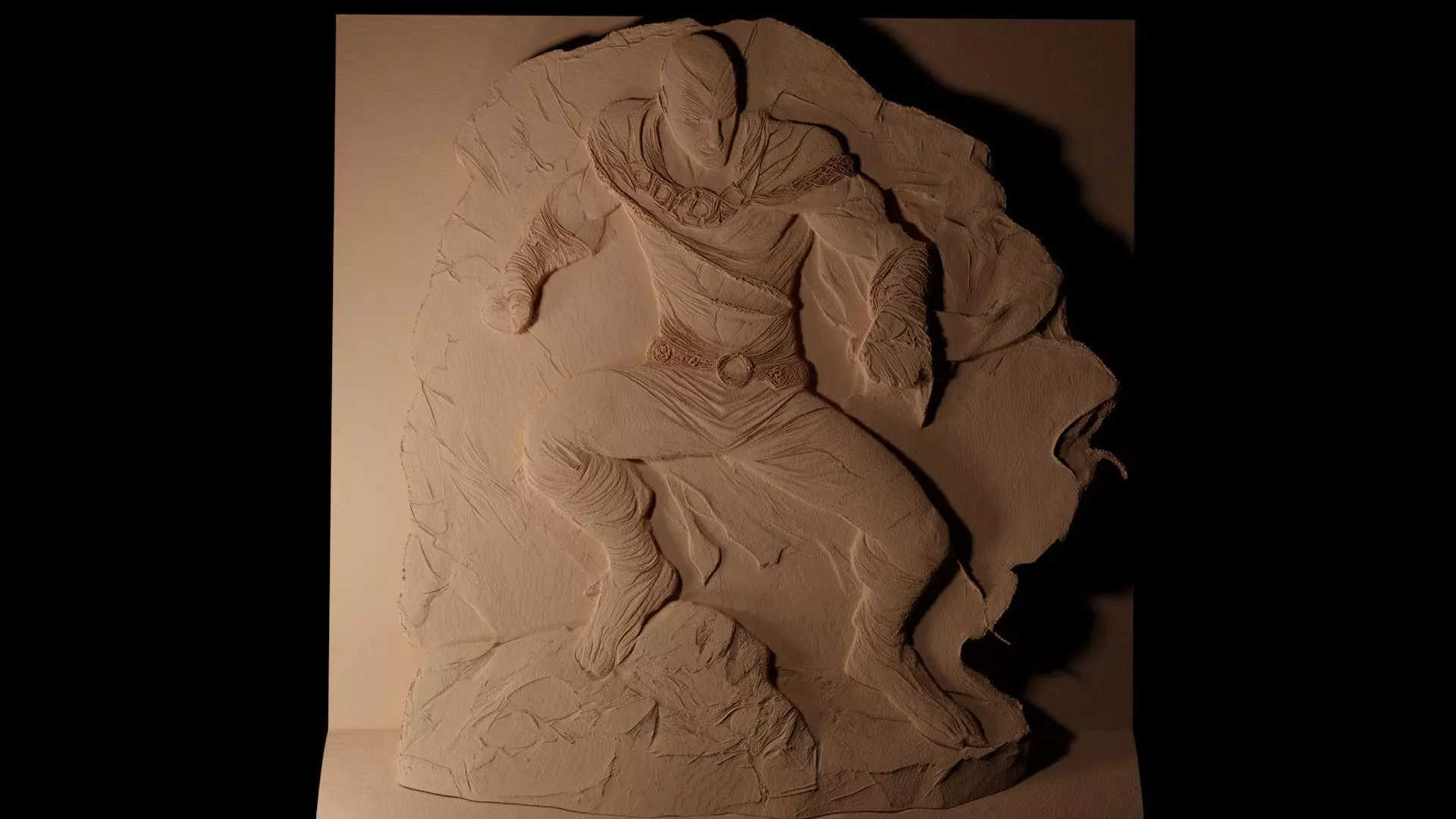 Kain Legacy of Kain CNC 3d Print High Relief Sand Casting 3D print model_0