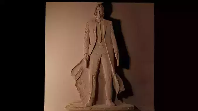 John Wick CNC 3d Print High Relief Sand Casting
