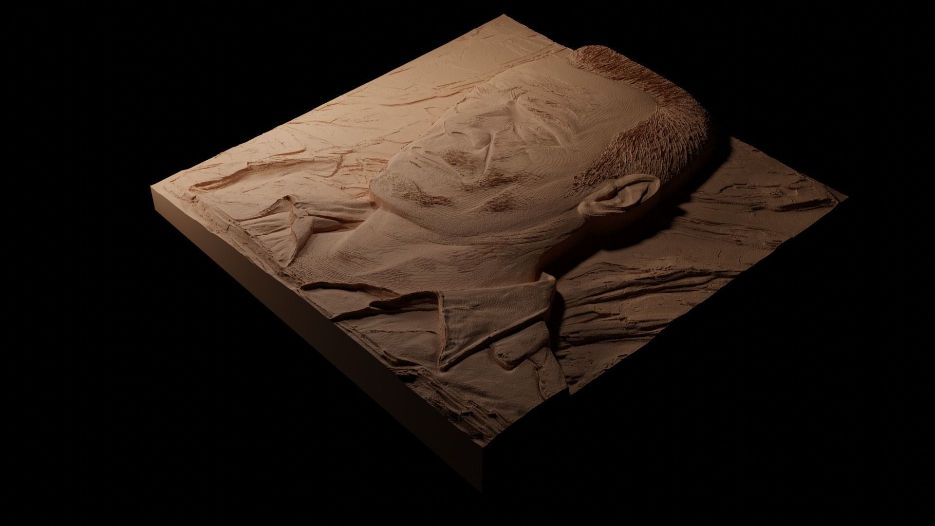 John McClane Die Hard CNC 3d Print High Relief Sand Casting 3D print model_1