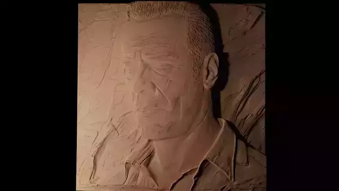 John McClane Die Hard CNC 3d Print High Relief Sand Casting 3D print model