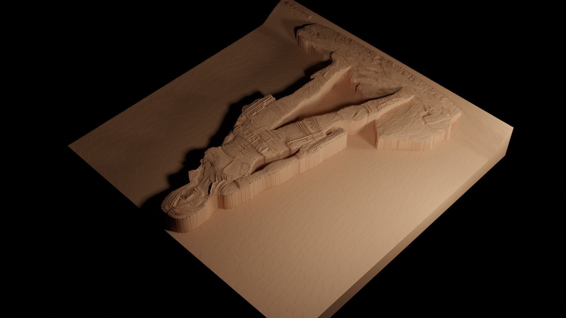 Jill Resident Evil CNC 3d Print High Relief Sand Casting 3D print model_4