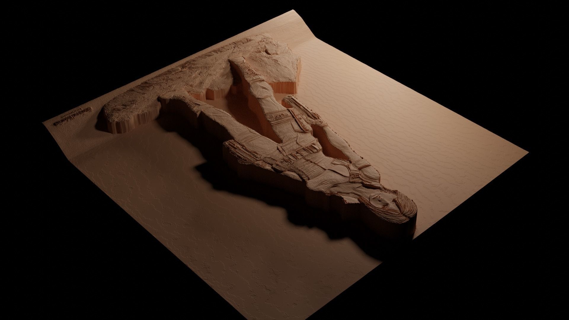 Jill Resident Evil CNC 3d Print High Relief Sand Casting 3D print model_3