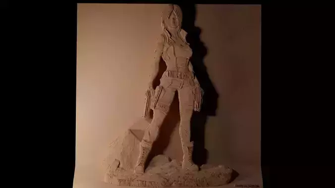 Jill Resident Evil CNC 3d Print High Relief Sand Casting