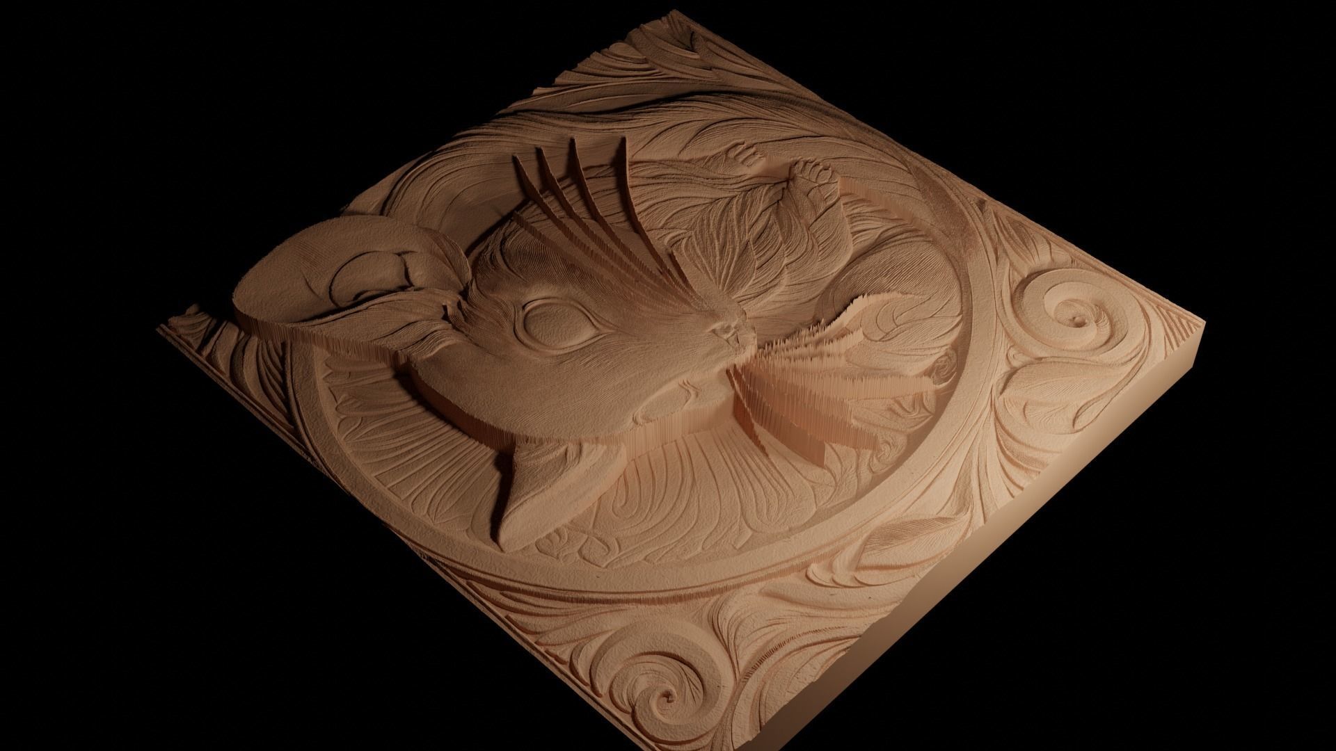 Jerboa CNC 3d Print High Relief Sand Casting 3D print model_4