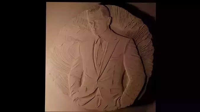James Bond CNC 3d Print High Relief Sand Casting 3D print model