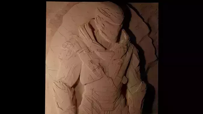 Isaac Clarke Dead Space CNC 3d Print High Relief Sand Casting