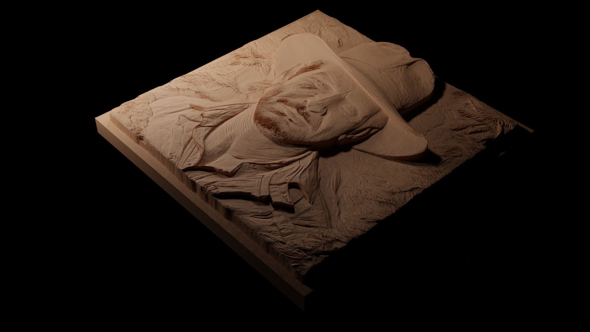 Indiana Jones 03 CNC 3d Print High Relief Sand Casting 3D print model_1