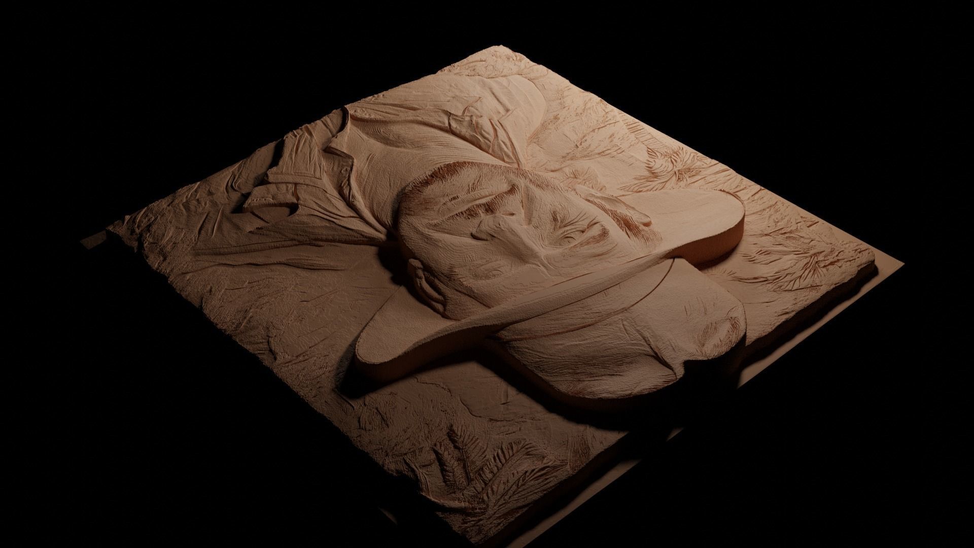 Indiana Jones 03 CNC 3d Print High Relief Sand Casting 3D print model_3