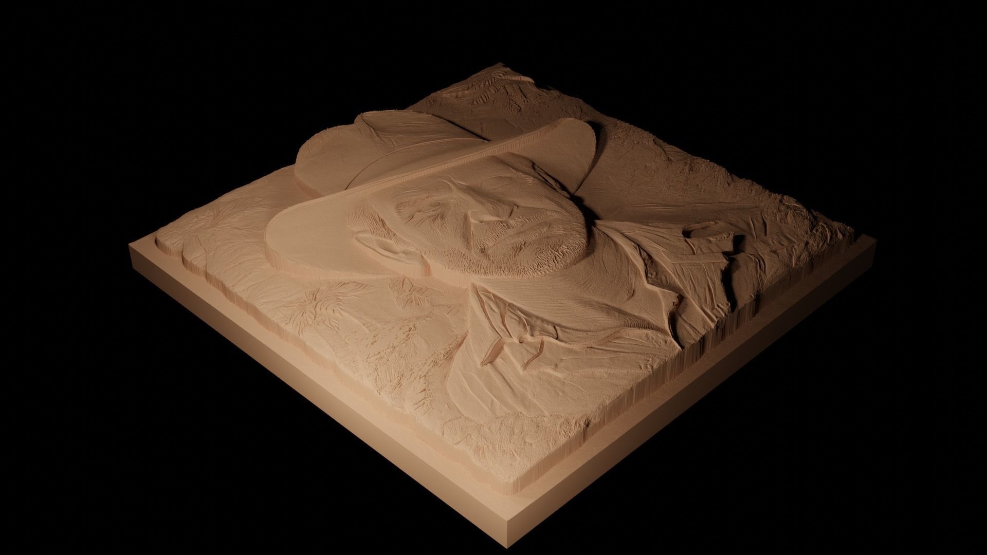 Indiana Jones 03 CNC 3d Print High Relief Sand Casting 3D print model_2