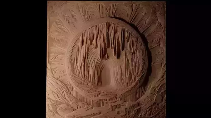 Ice Cave CNC 3d Print High Relief Sand Casting 3D print model
