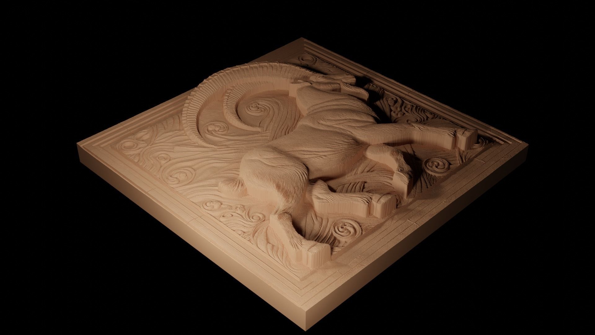 Ibex CNC 3d Print High Relief Sand Casting 3D print model_2