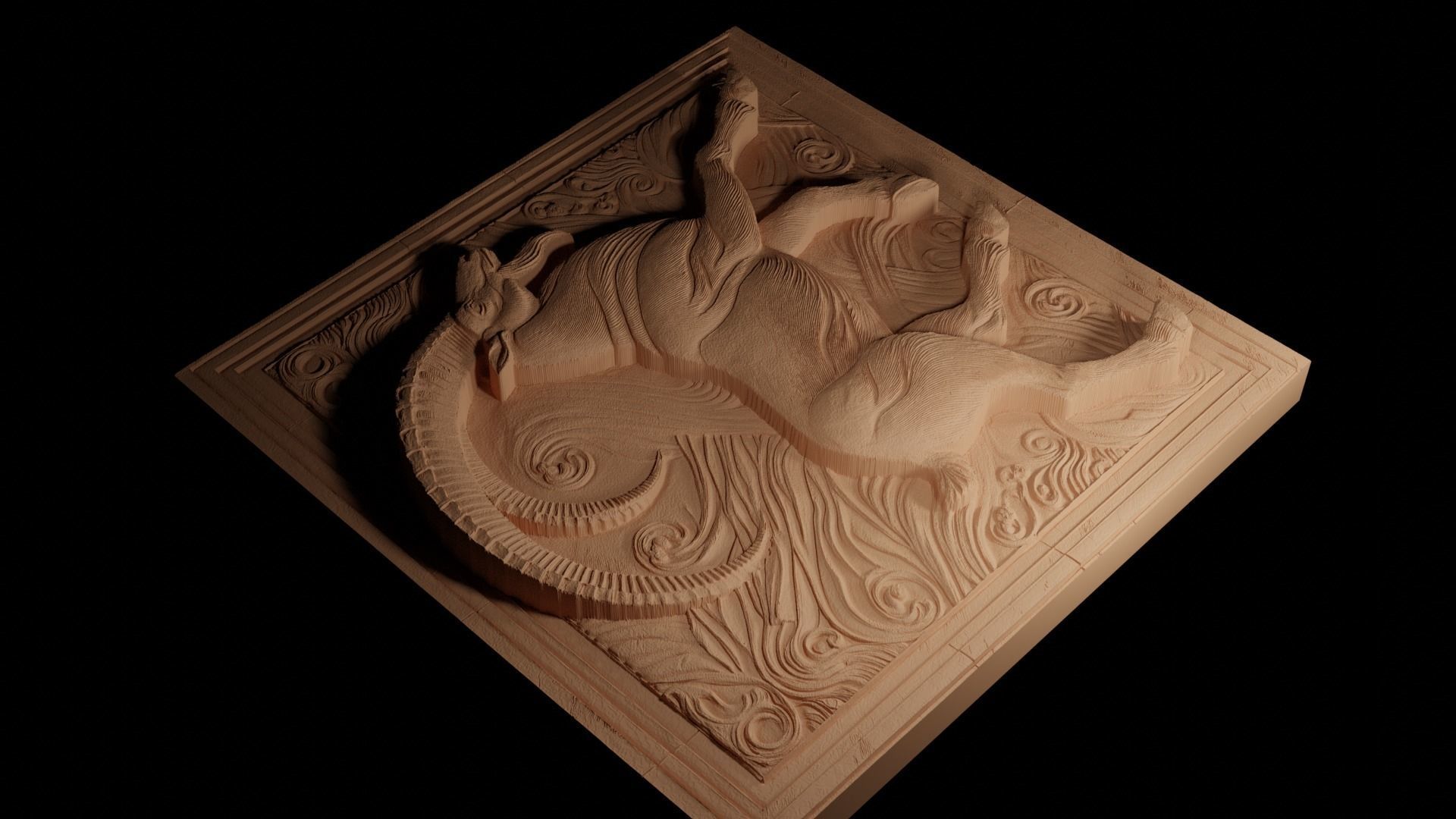 Ibex CNC 3d Print High Relief Sand Casting 3D print model_4