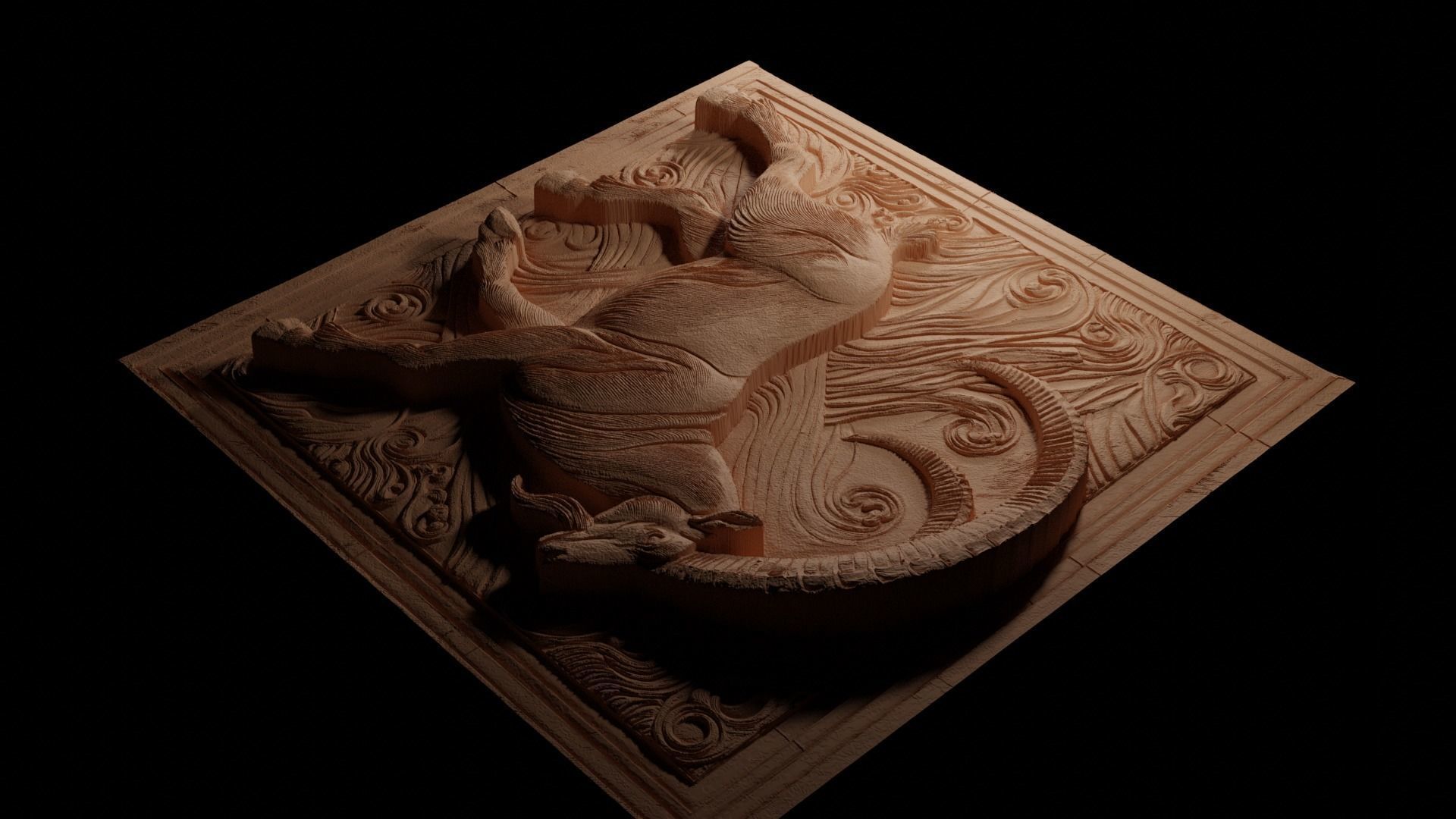 Ibex CNC 3d Print High Relief Sand Casting 3D print model_3