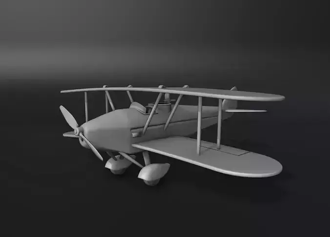 Biplane From Indiana Jones Movie 3D print model