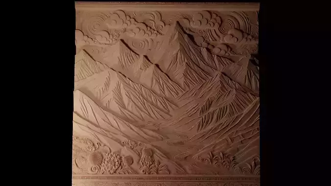 Himalayas CNC 3d Print High Relief Sand Casting 3D print model