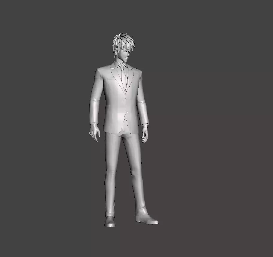 Saitama Black Hair 3D Model 3D print model_0
