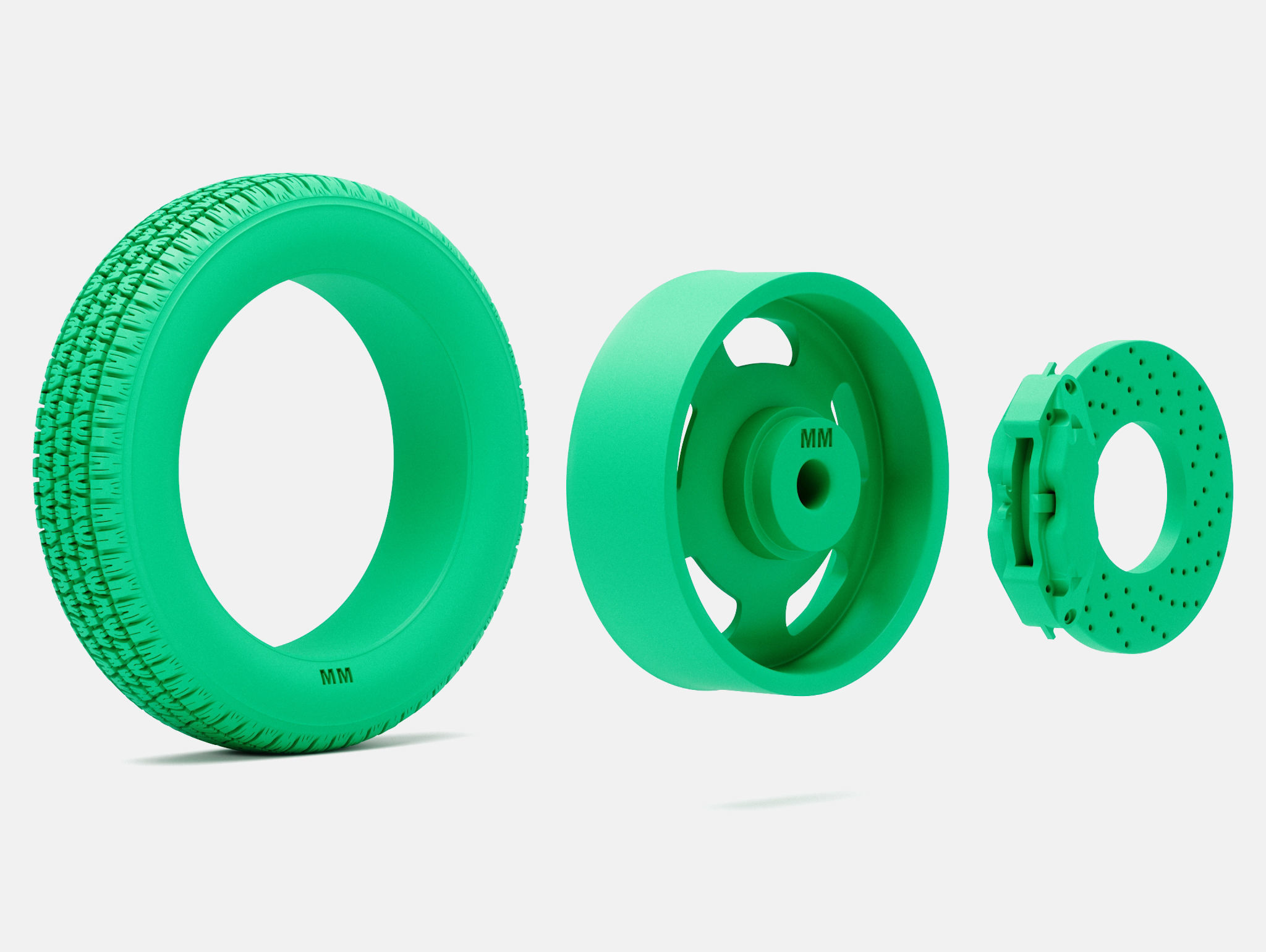 15x5 US Indy Mag Wheel BFGoodrich Radial Tire 3D print model_4