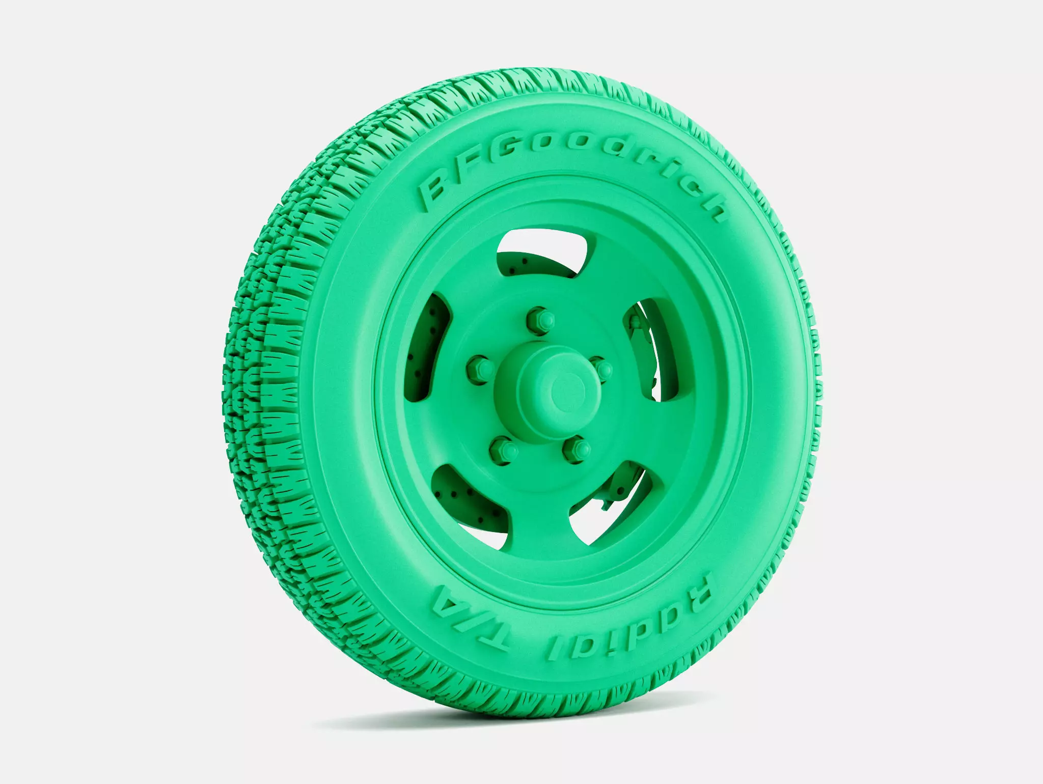 15x5 US Indy Mag Wheel BFGoodrich Radial Tire 3D print model_0