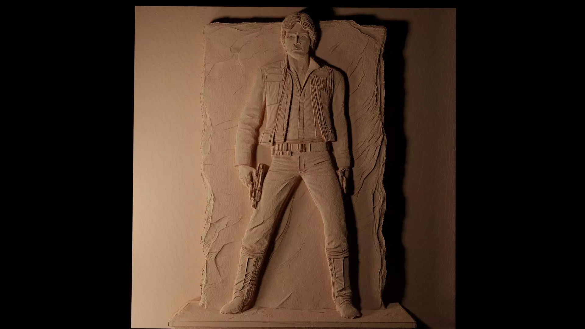 Han Solo Star Wars CNC 3d Print High Relief Sand Casting 3D print model_0