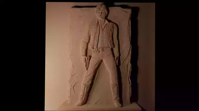 Han Solo Star Wars CNC 3d Print High Relief Sand Casting