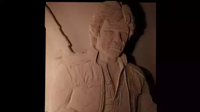 Han Solo Star Wars CNC 3d Print High Relief Sand Casting