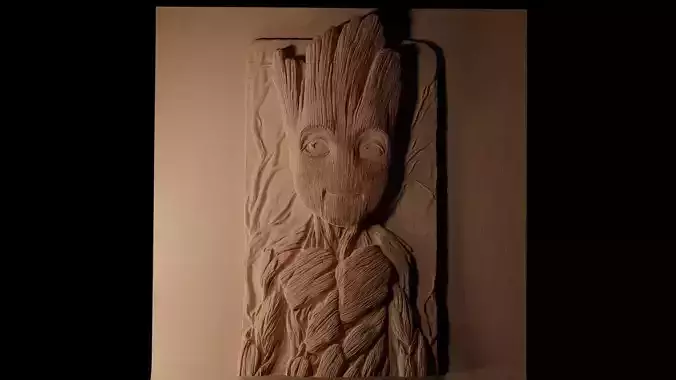 Groot Guardians of the Galaxy CNC 3d High Relief Sand Casting