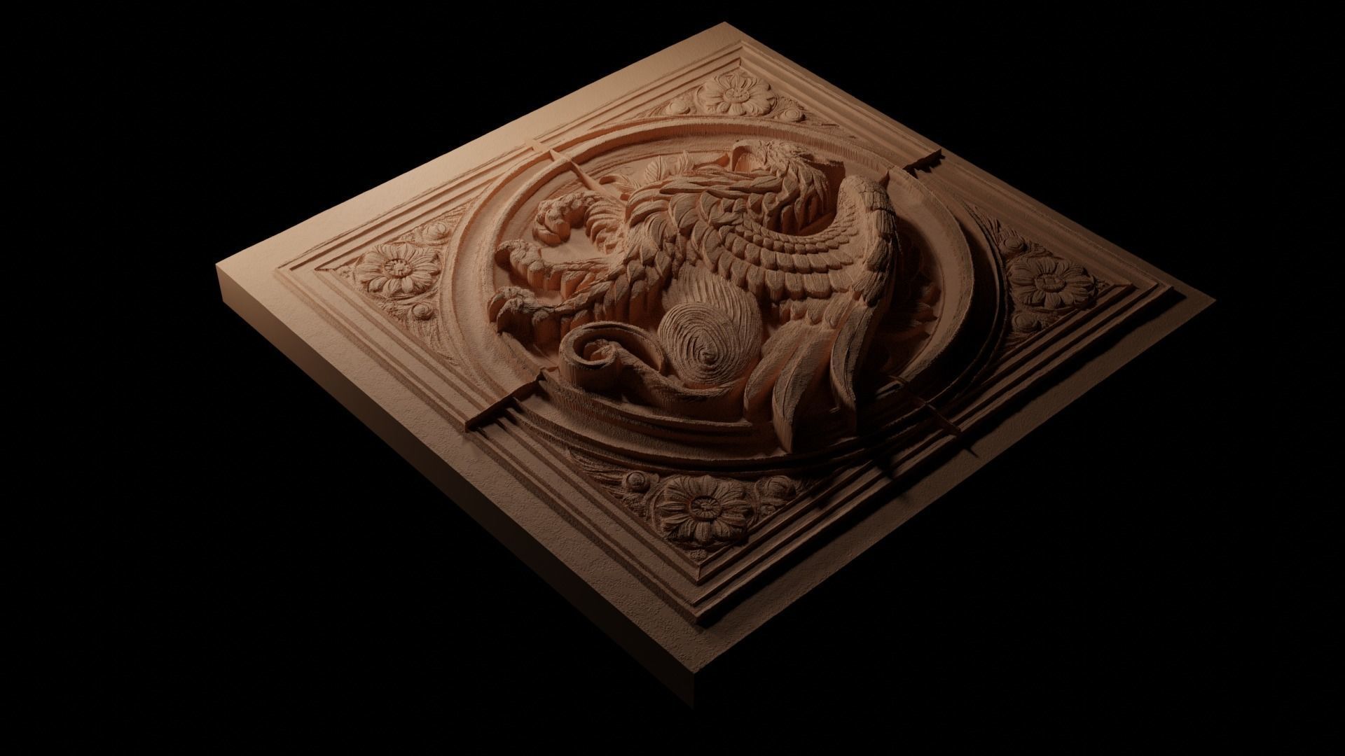 Griffin CNC 3d Print High Relief Sand Casting 3D print model_1