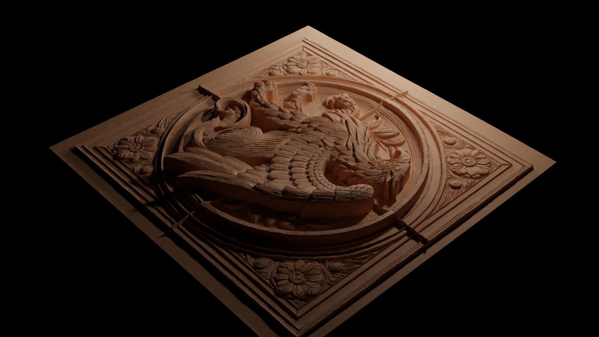 Griffin CNC 3d Print High Relief Sand Casting 3D print model_3