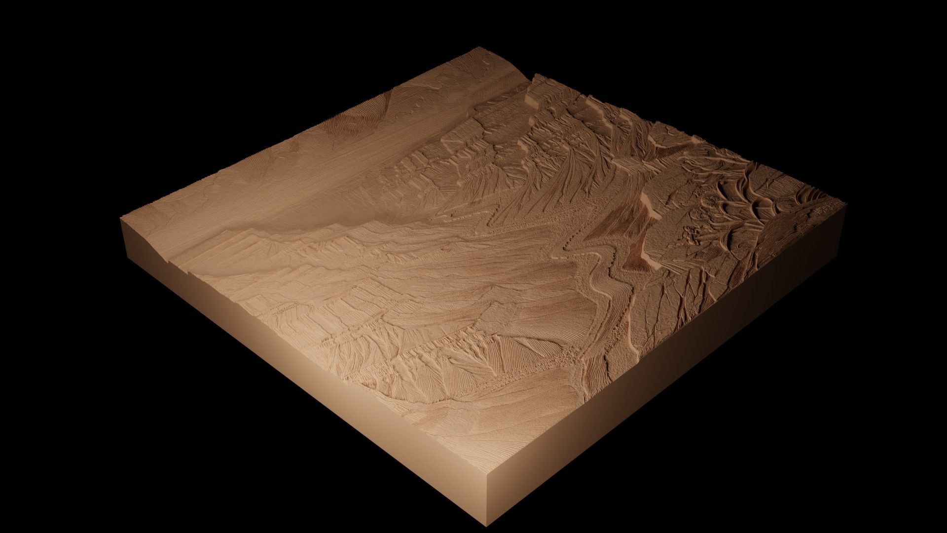 Grand Canyon CNC 3d Print High Relief Sand Casting 3D print model_2