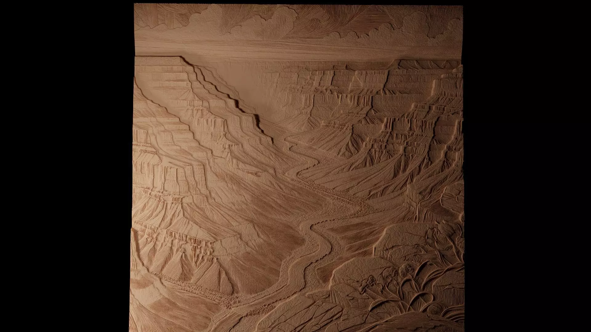 Grand Canyon CNC 3d Print High Relief Sand Casting 3D print model_0