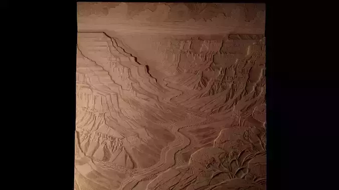 Grand Canyon CNC 3d Print High Relief Sand Casting 3D print model