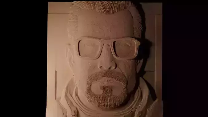 Gordon Freeman Half-Life CNC 3d Print High Relief Sand Casting 3D print model