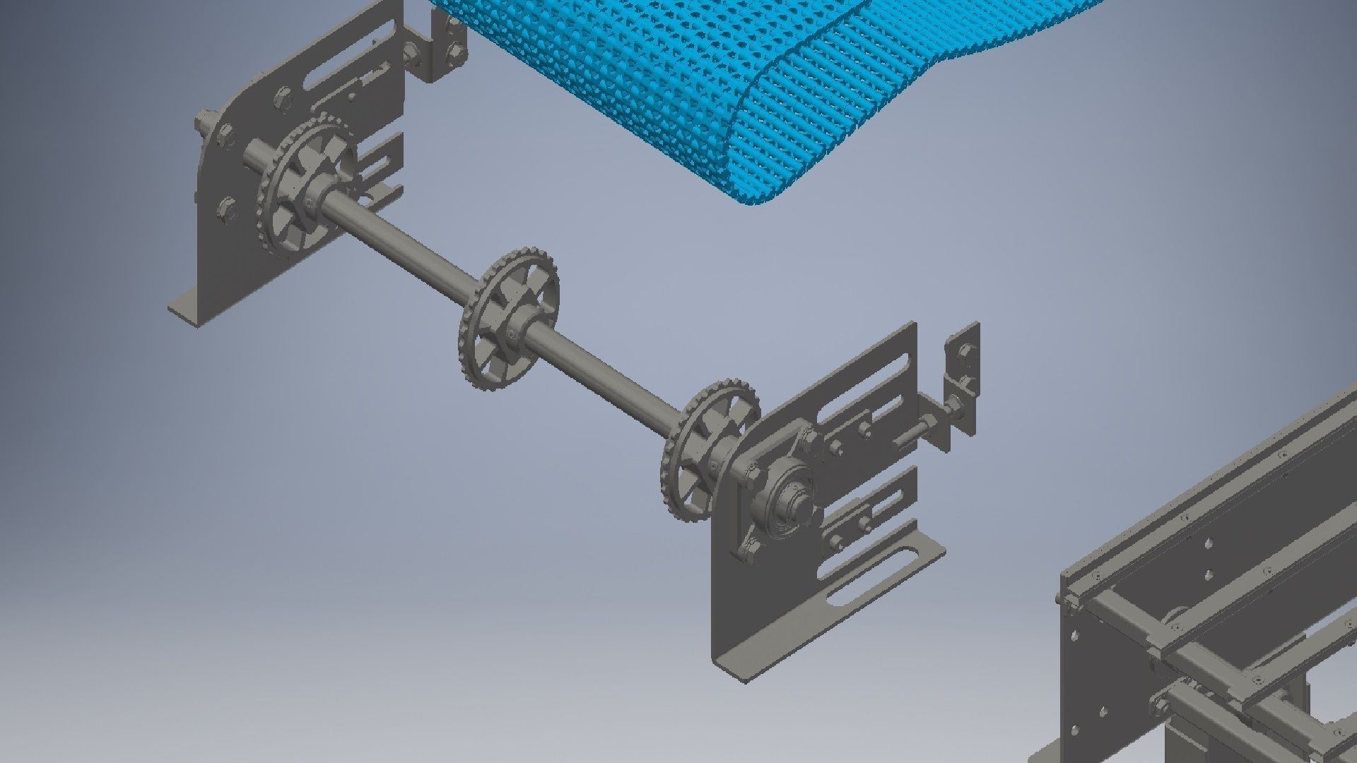 Slat Chain Conveyor 3D model 3D model_10