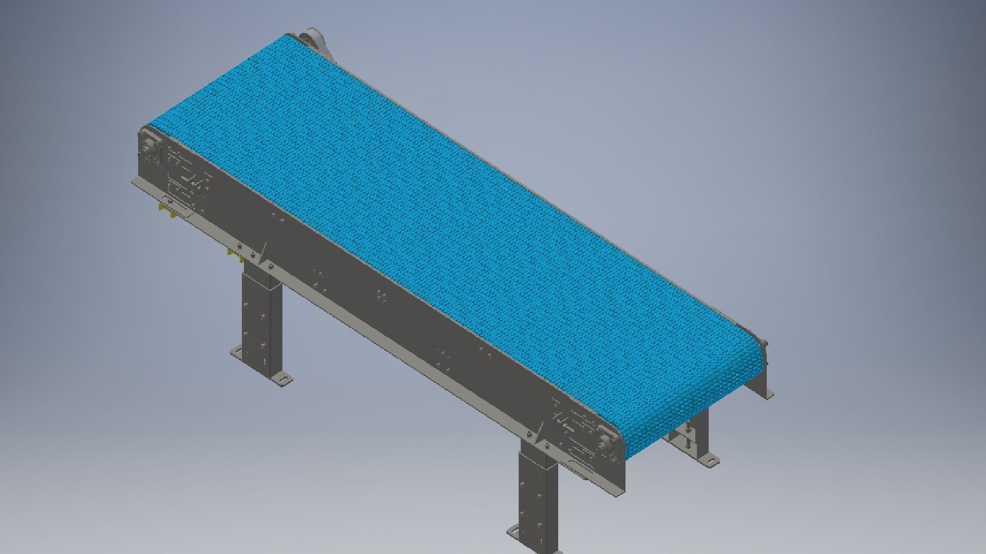 Slat Chain Conveyor 3D model 3D model_2