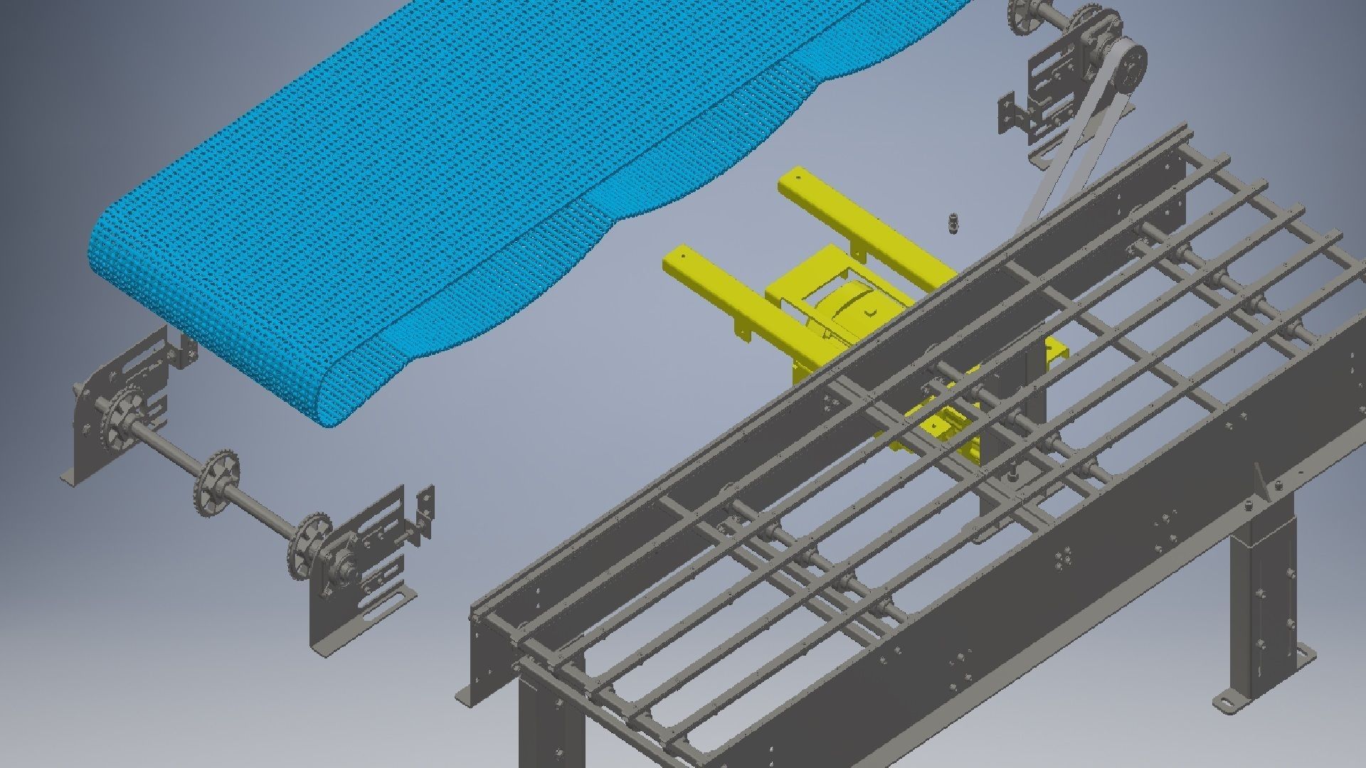 Slat Chain Conveyor 3D model 3D model_9