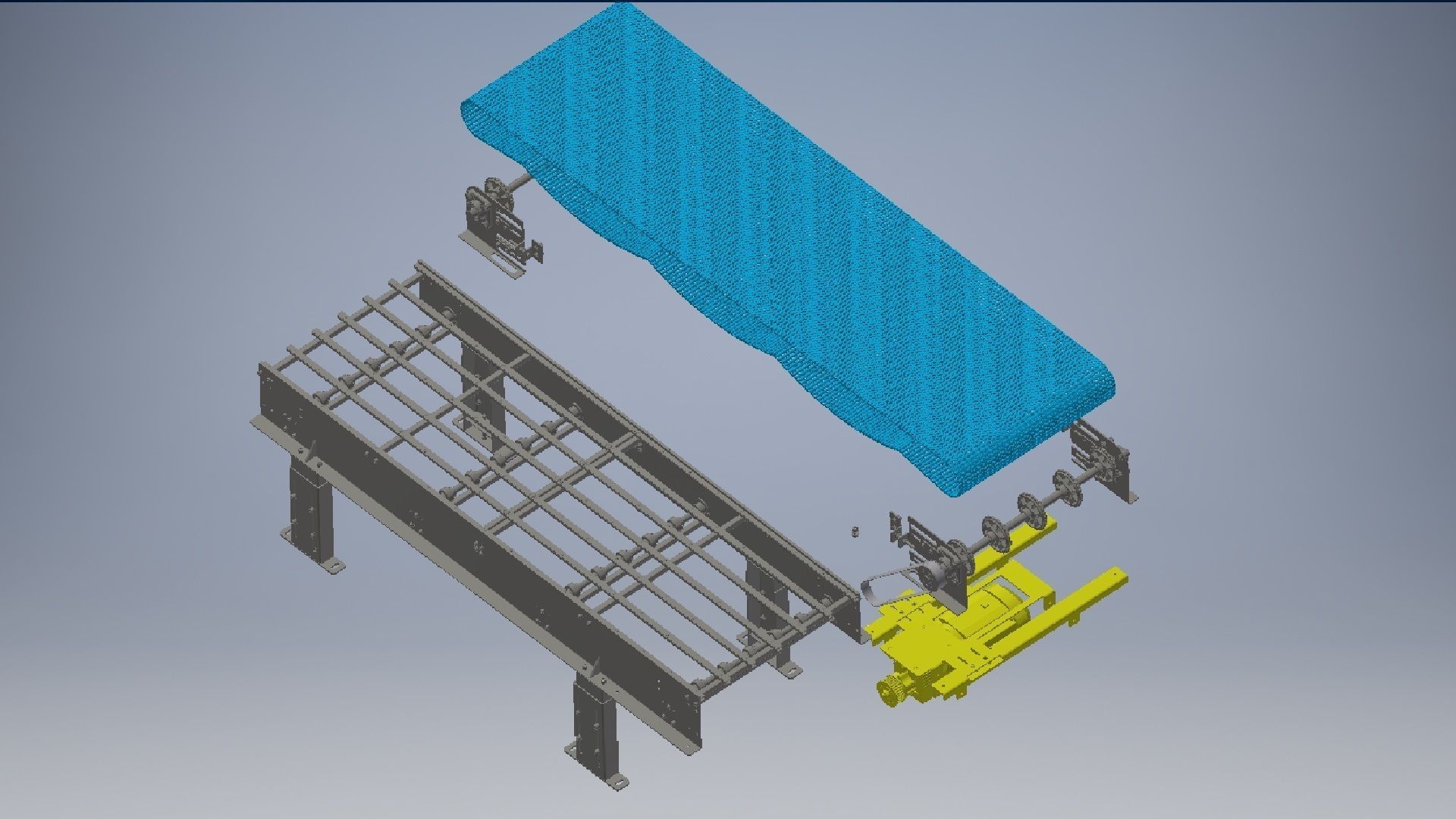 Slat Chain Conveyor 3D model 3D model_8