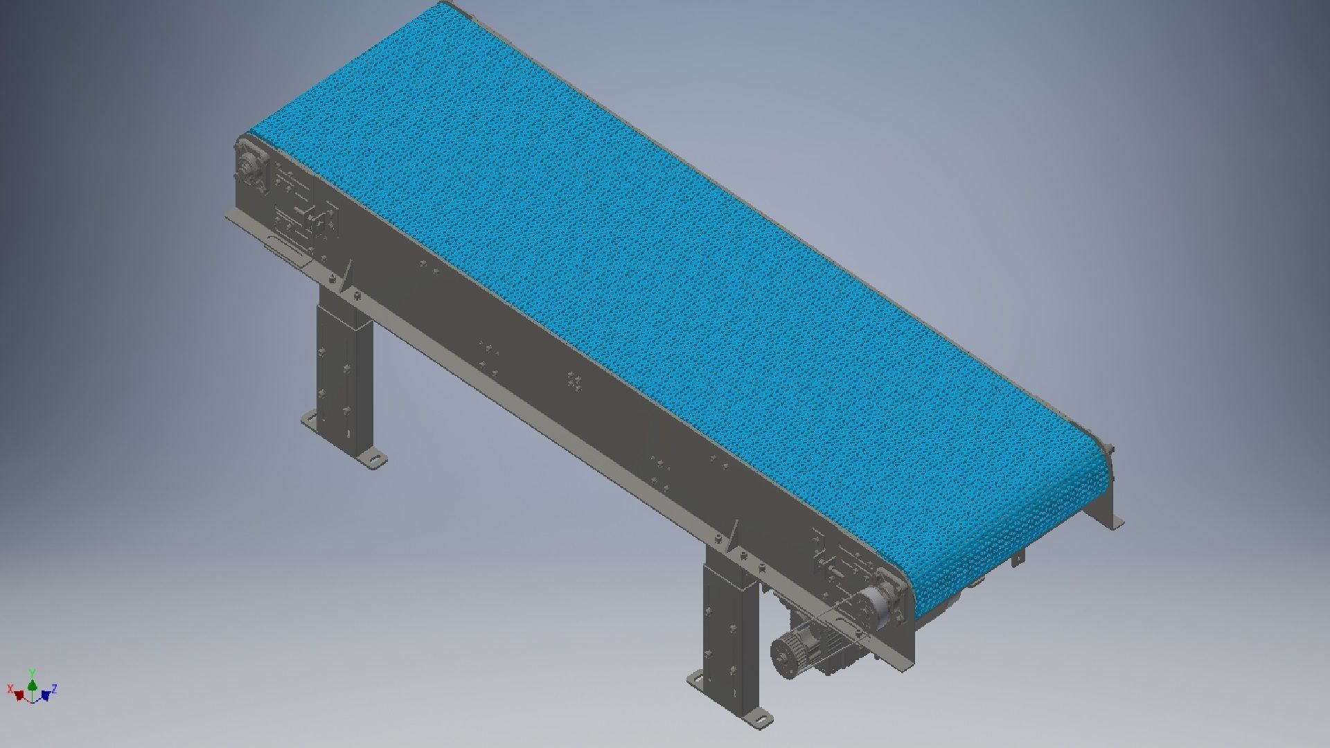 Slat Chain Conveyor 3D model 3D model_16