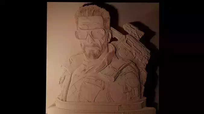 Gordon Freeman Half-Life CNC 3d Print High Relief Sand Casting 3D print model