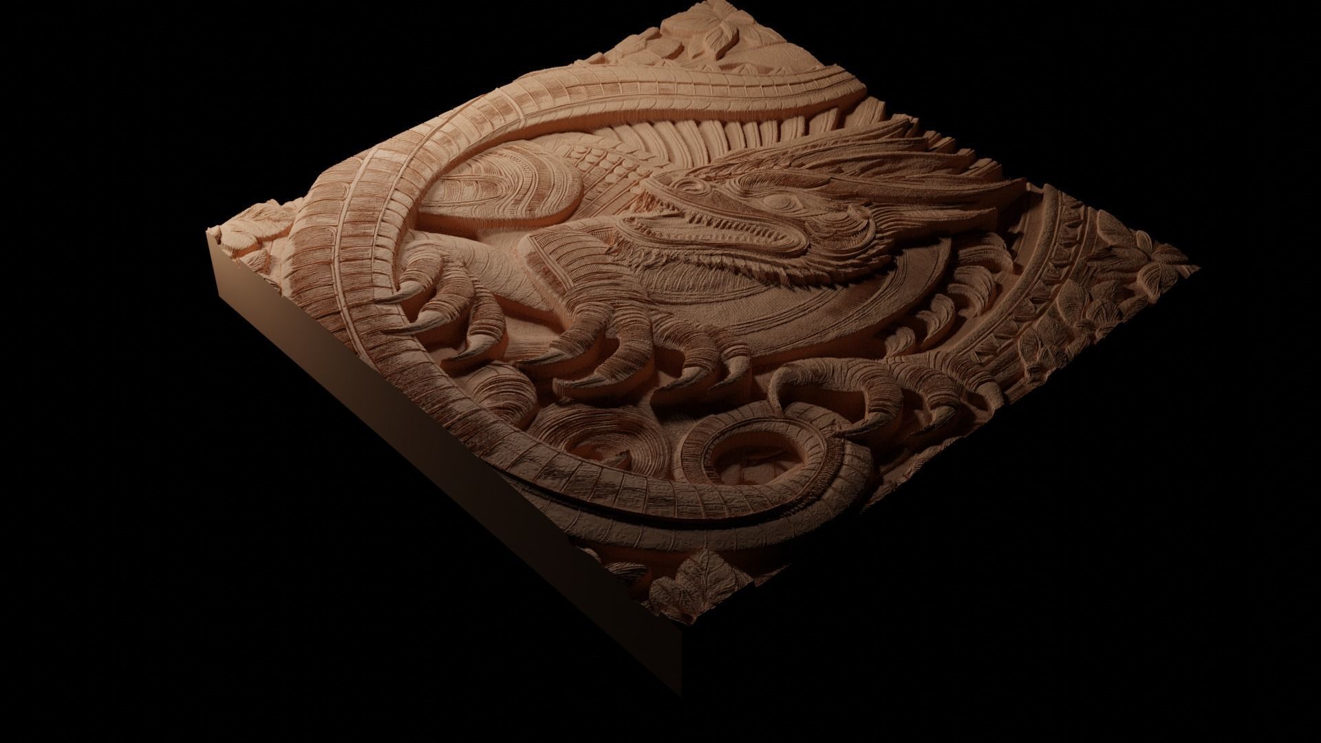 Gila Monster CNC 3d Print High Relief Sand Casting 3D print model_1
