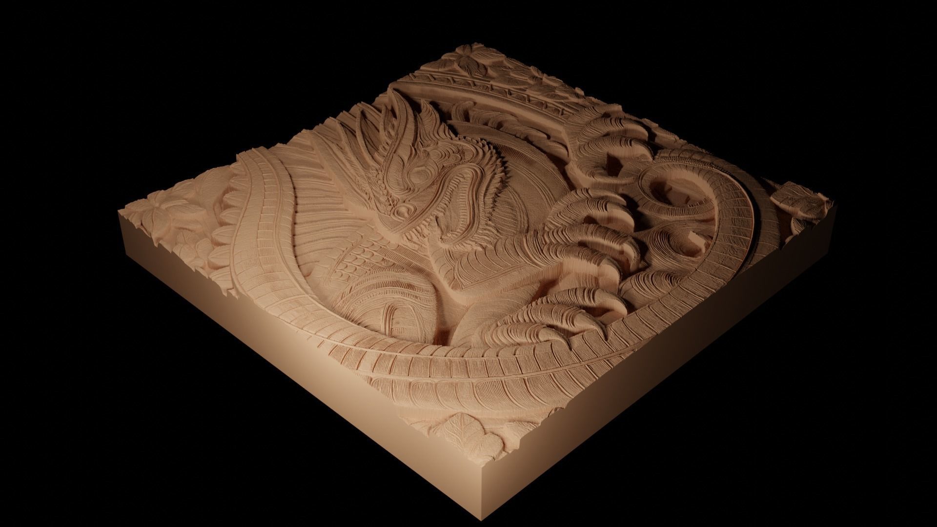 Gila Monster CNC 3d Print High Relief Sand Casting 3D print model_2
