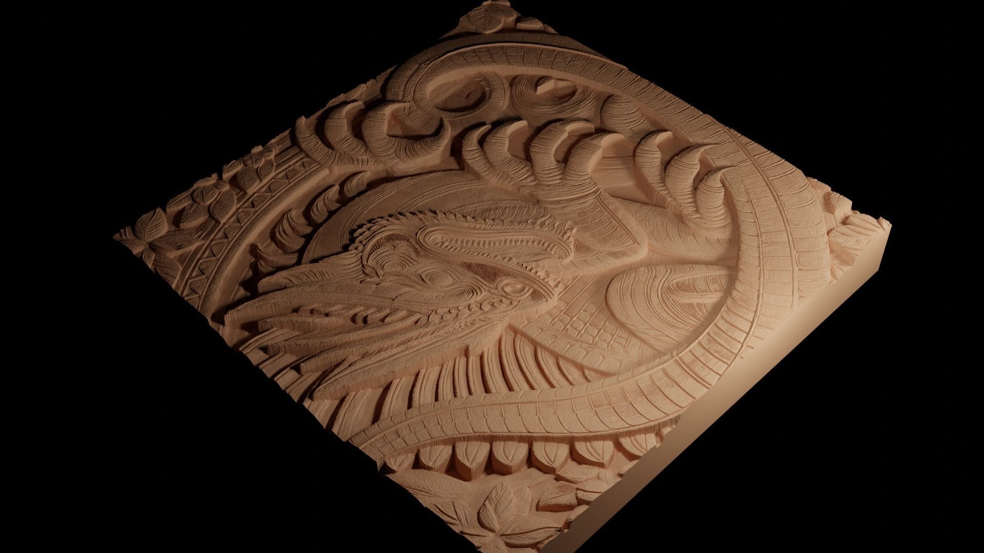 Gila Monster CNC 3d Print High Relief Sand Casting 3D print model_4