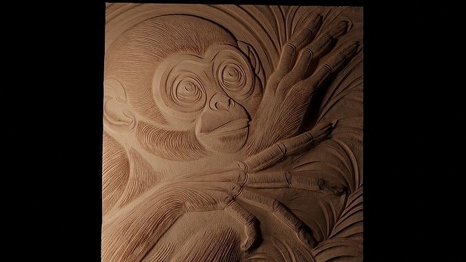 Gibbon CNC 3d Print High Relief Sand Casting 3D print model