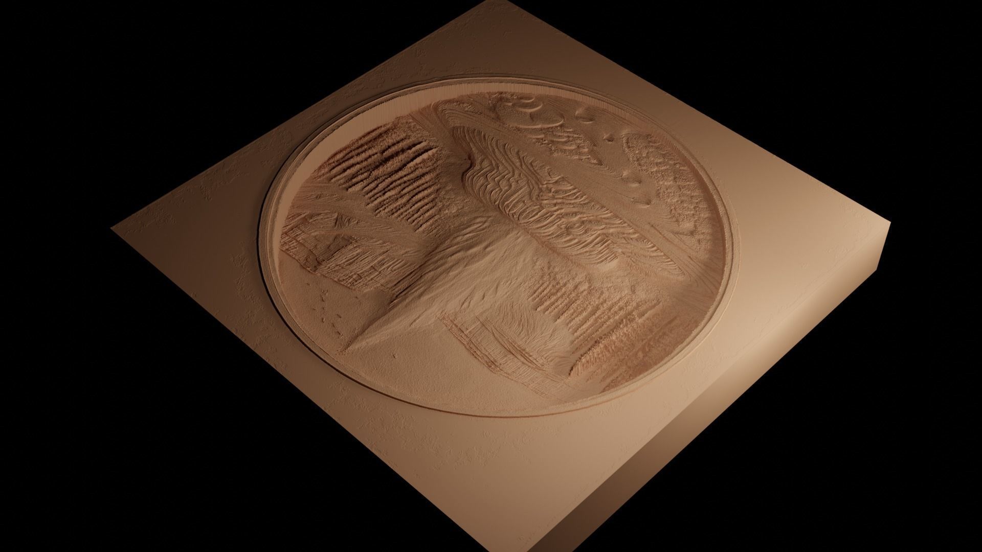 Geysers CNC 3d Print High Relief Sand Casting 3D print model_4