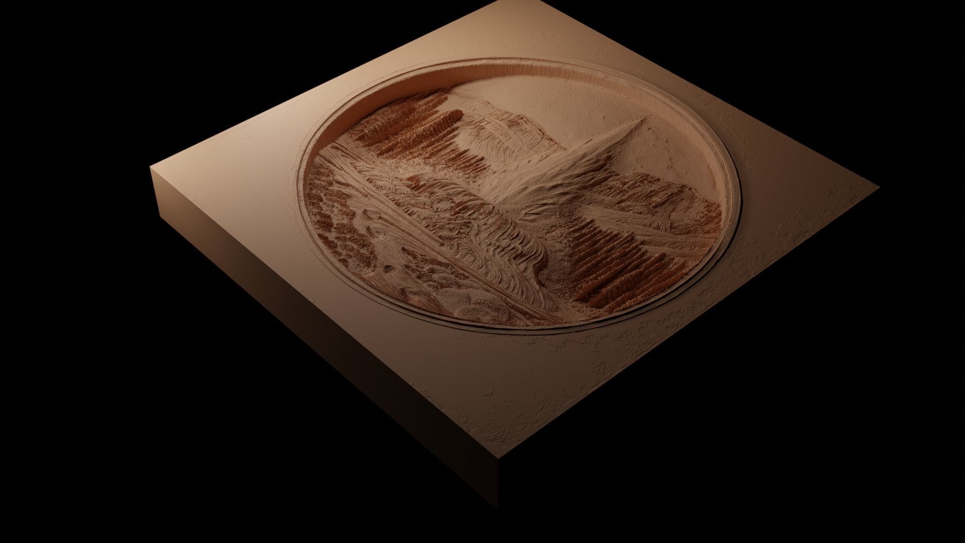 Geysers CNC 3d Print High Relief Sand Casting 3D print model_1