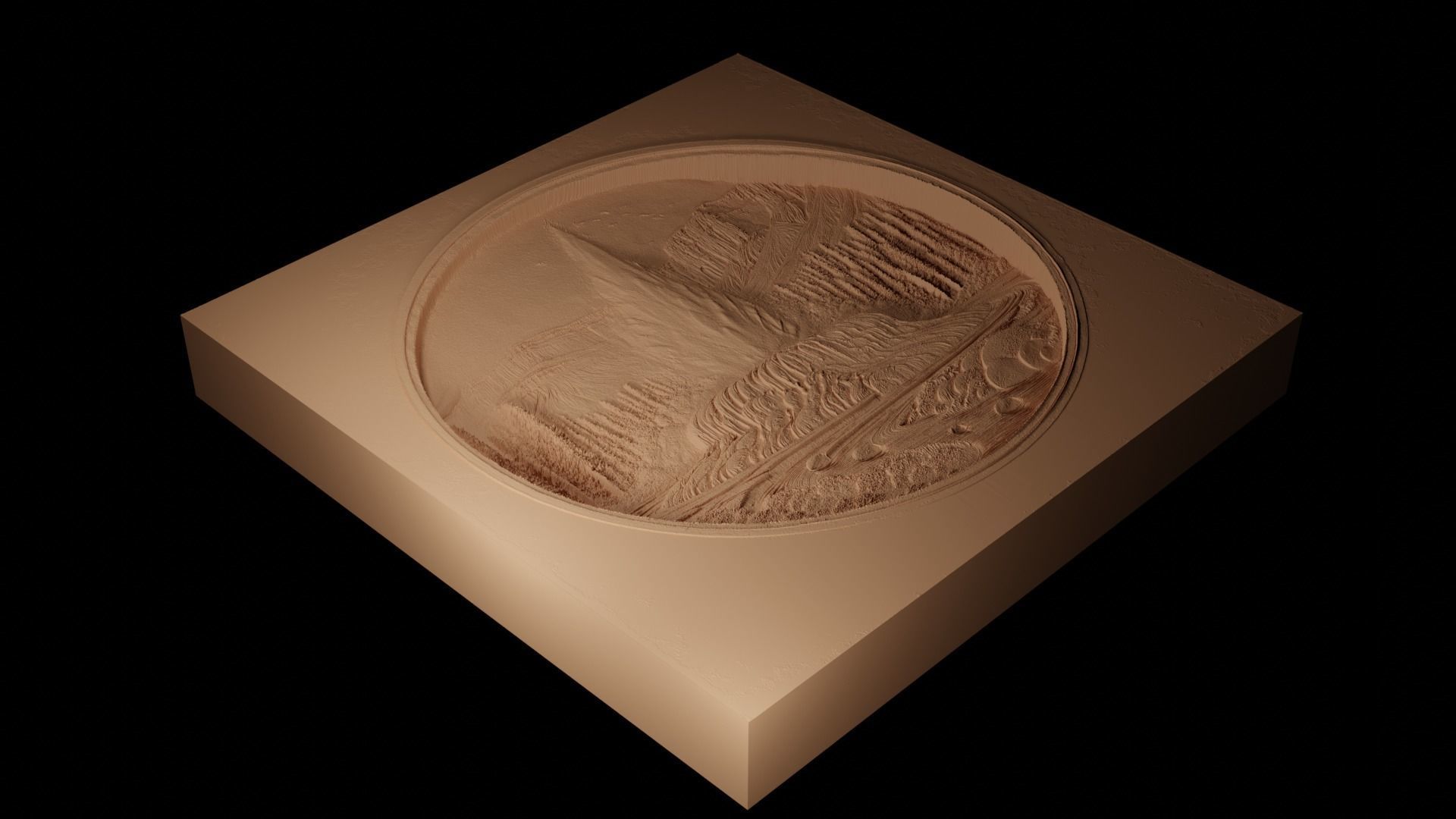 Geysers CNC 3d Print High Relief Sand Casting 3D print model_2