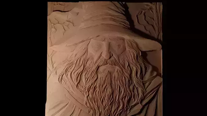 Gandalf Lord Of The Rings CNC 3d Print High Relief Sand Casting