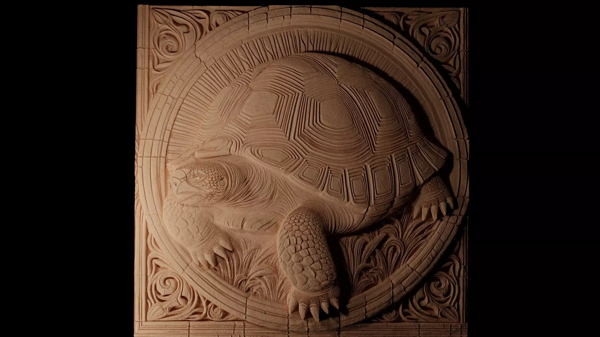 Galapagos Tortoise CNC 3d Print High Relief Sand Casting 3D print model_0